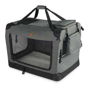 Sac transport pliable chien chat caisse cage portable 70x52x52cm gris - VOUNOT FR