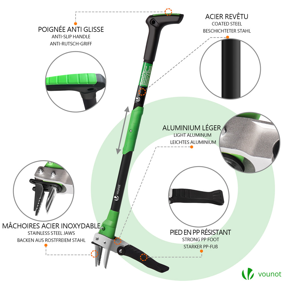 VGEBY Extracteur De Mauvaises Herbes Outil D'extraction De Mauvaises Herbes, Outils De