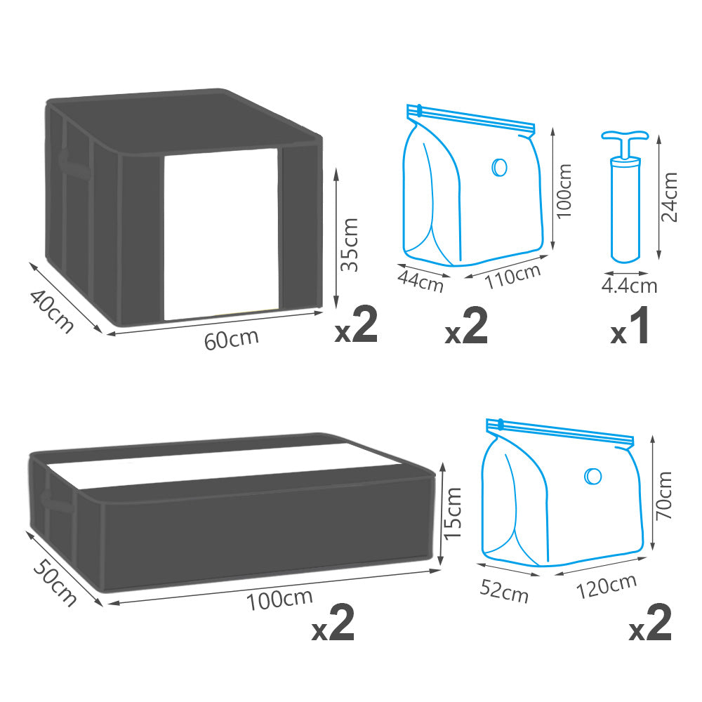 Sac Compactor Sacs De Rangement Sous Vide Cube Set 9 Pack