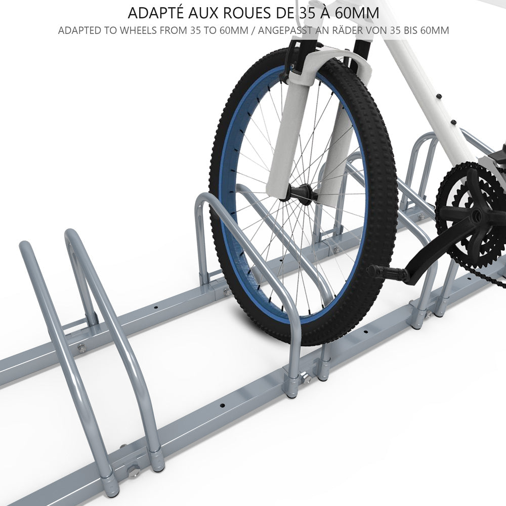 Râtelier vélo, 4056, acier galvanisé, 6 places, Support à vélos sûr  également pour VTT et E-Bikes, éprouvé dans la pratique, résistant aux  intempéries, Range vélo Système