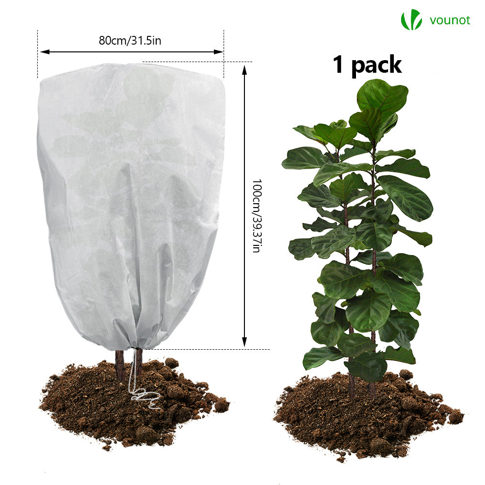 Housse Hivernage Plantes 120x80cm - Lot De 3, Voile Protection Réutilisable - 2