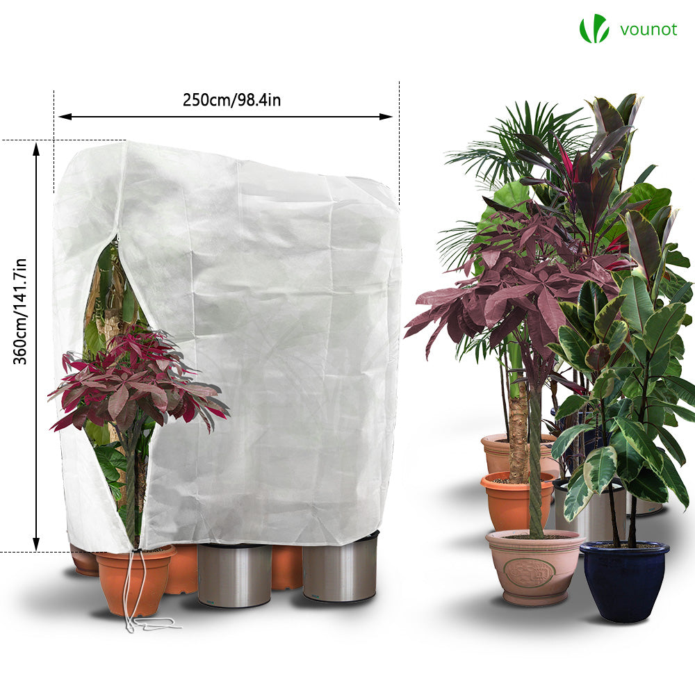 Housse d'hivernage plante et pot avec zip 100g/m² 0,4 x 1,50 m NORTENE