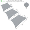 Voile d’ombrage Rectangulaire Imperméable Polyester avec Corde 3x4m Gris - VOUNOT FR