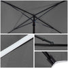 Parasol rectangulaire 2x1.25m avec housse de protection gris - VOUNOT