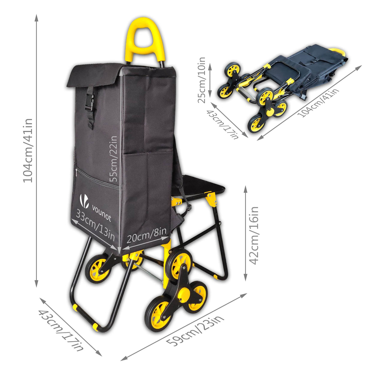 Sac De Voyage à Roulettes Extensible Et Pliable 3 Couches - Capacité 45L à 95L - 5 Roues - Neuf