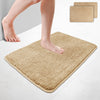Lot de 2 Tapis de Bain Antidérapant microfibre 50x80 beige