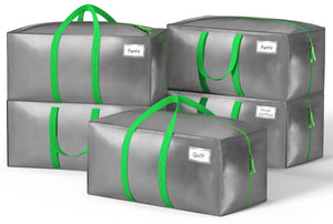 Lot 5 sacs de demenagement grand format avec sangles et poignee gris