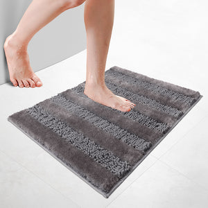 Tapis de Bain Antidérapant chenille microfibre 50x80 gris