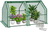 Mini Serre de jardin avec 2 portes enroulables bache PE renforcee 135g/m2 180x90x90cm Vert