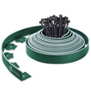 Bordure de jardin plastique flexible 10m avec piquets vert bordé de vert clair