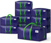 Lot de 10 sacs de demenagement grand format avec sangles et poignee bleu - VOUNOT FR