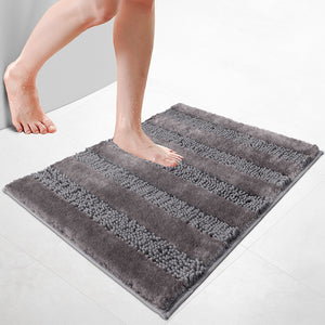 Tapis de Bain Antidérapant chenille microfibre 60x90 gris