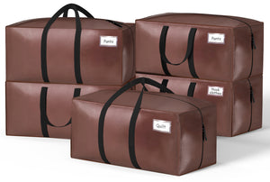 Lot 5 sacs de demenagement grand format avec sangles et poignee marron
