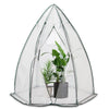 Serre de jardin hivernage dome avec bache PE 160x160x180cm Blanc