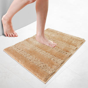 Tapis de Bain Antidérapant chenille microfibre 50x80 beige