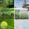 Mini Serre de jardin avec 3 portes enroulables bache PE renforcee 135g/m2 270x90x90cm Vert