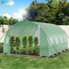 Serre De Jardin Tunnel VOUNOT 3x4x2m 12m² Acier Galvanisé PE 140g/m² Anti-UV - Côtés Zippés Enroulables