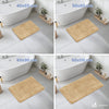 Lot de 2 Tapis de Bain Antidérapant microfibre 50x80 beige