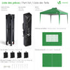 Tonnelle de Jardin 3x3m POP UP installation facile avec portes et fenetres Vert - VOUNOT FR