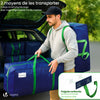 Lot 10 sacs de demenagement grand format avec sangles et poignee bleu - VOUNOT FR