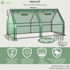 Mini Serre de jardin avec 2 portes enroulables bache PE renforcee 135g/m2 180x90x90cm Vert