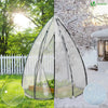 Serre de jardin hivernage dome avec bache PE 160x160x180cm Blanc