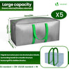 Lot 5 sacs de demenagement grand format avec sangles et poignee gris