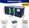 Lot de 5 sacs de demenagement grand format avec sangles et poignee bleu - VOUNOT FR