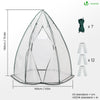 Serre de jardin hivernage dome avec bache PE 160x160x180cm Blanc