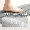 Lot de 2 Tapis de Bain Antidérapant microfibre motif ondulé 60x90cm gris - VOUNOT FR