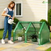 Mini Serre de jardin avec 2 portes enroulables bache PE renforcee 135g/m2 180x90x90cm Vert