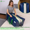 Lot 10 sacs de demenagement grand format avec sangles et poignee bleu - VOUNOT FR