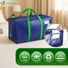 Lot 10 sacs de demenagement grand format avec sangles et poignee bleu - VOUNOT FR
