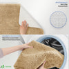 Lot de 2 Tapis de Bain Antidérapant microfibre 50x80 beige
