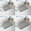Lot de 2 Tapis de Bain Antidérapant microfibre motif ondulé 60x90cm gris - VOUNOT FR