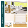 Sechoir a linge vertical tour etendoir pliable 4 niveaux 99x69x175.5 cm style bois blanc - VOUNOT FR