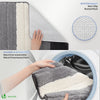 Lot de 2 Tapis de Bain Antidérapant microfibre motif dégradé 60x90 gris