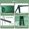 Mini Serre de jardin avec 3 portes enroulables bache PE renforcee 135g/m2 270x90x90cm Vert