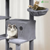 Arbre a chat Geant 6 niveaux avec griffoir grattoir 215 cm gris - VOUNOT FR