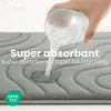 Lot de 2 Tapis de Bain Antidérapant microfibre motif ondulé 60x90cm gris - VOUNOT FR