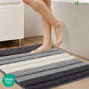 Lot de 2 Tapis de Bain Antidérapant microfibre motif dégradé 60x90 gris