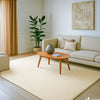 Tapis de salon poils ras doux antiderapant 200x300cm uni beige