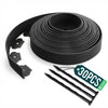 Bordure de jardin PE flexible 10m avec piquets noir - VOUNOT FR