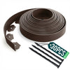 Bordure de jardin plastique flexible 10m avec piquets Marron - VOUNOT FR