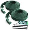 Bordure de jardin plastique flexible 20m avec piquets vert - VOUNOT FR