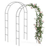 Lot de 2 Arche de jardin pour plantes grimpantes 140x37x240cm en metal Noir - VOUNOT FR