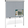 Store moustiquaire pour fenetre enroulable et recoupable en aluminium L150 x H160 Blanc