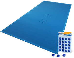 Bache piscine rectangulaire en Polyethylene 160 gr/m2 4x8m Bleue foncé