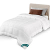 Couette temperee doux avec rembourrage polyester 300gsm 155x200cm blanc - VOUNOT FR