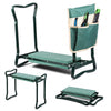 Agenouilloir tabouret de jardin 2 en 1 avec pochette de rangement EVA vert